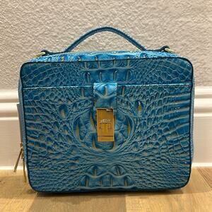 NWT Brahmin Evie Textured Leather Cerulean Handbag